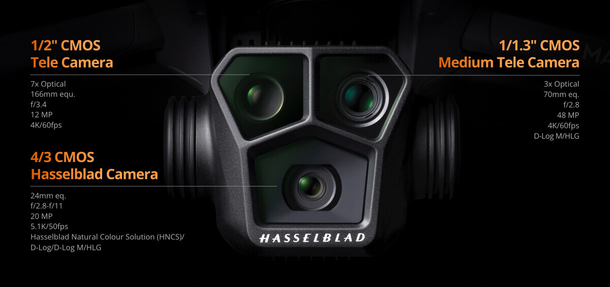 DJI Mavic 3 Pro 4/3 CMOS Hasselblad Camera Dual Tele Camera Drone